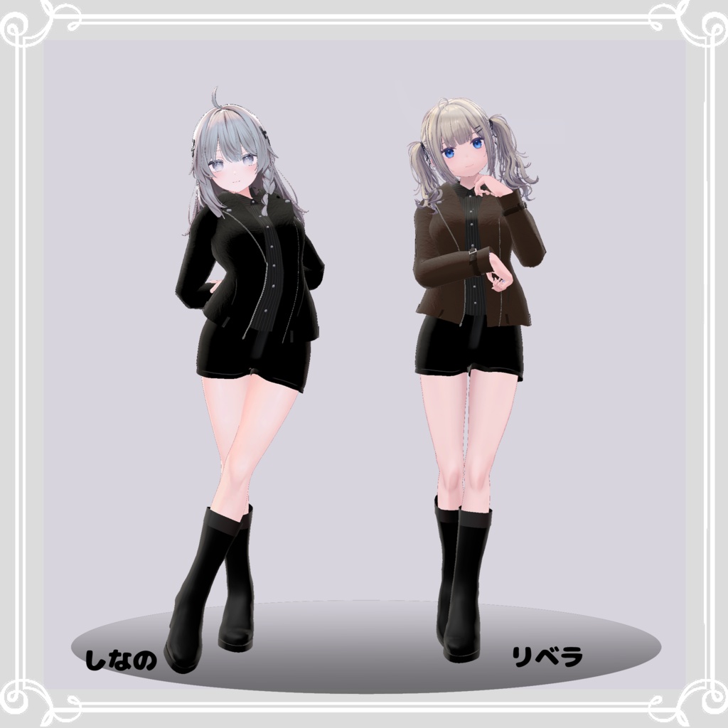 【複数アバター対応】 nero principessa 【VRChat向け3D衣装】