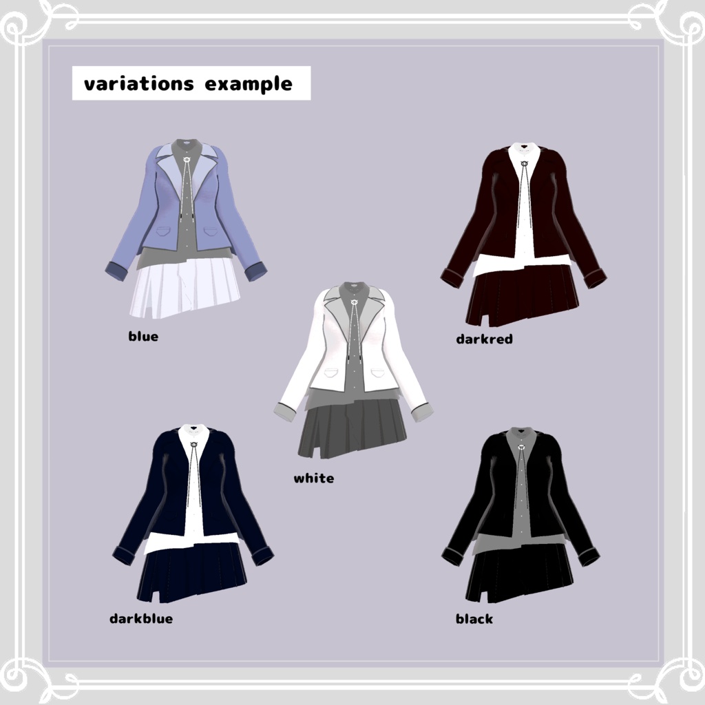 【複数アバター対応】 p-revolution 【VRChat向け3D衣装】