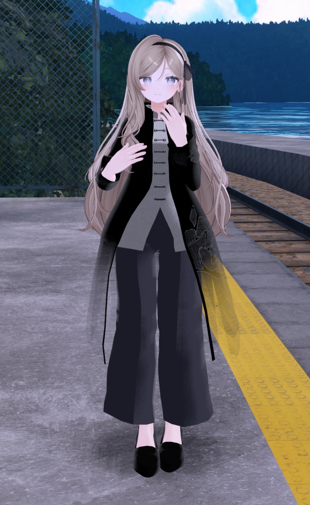 【複数アバター対応】 black sigh 【VRChat向け3D衣装】