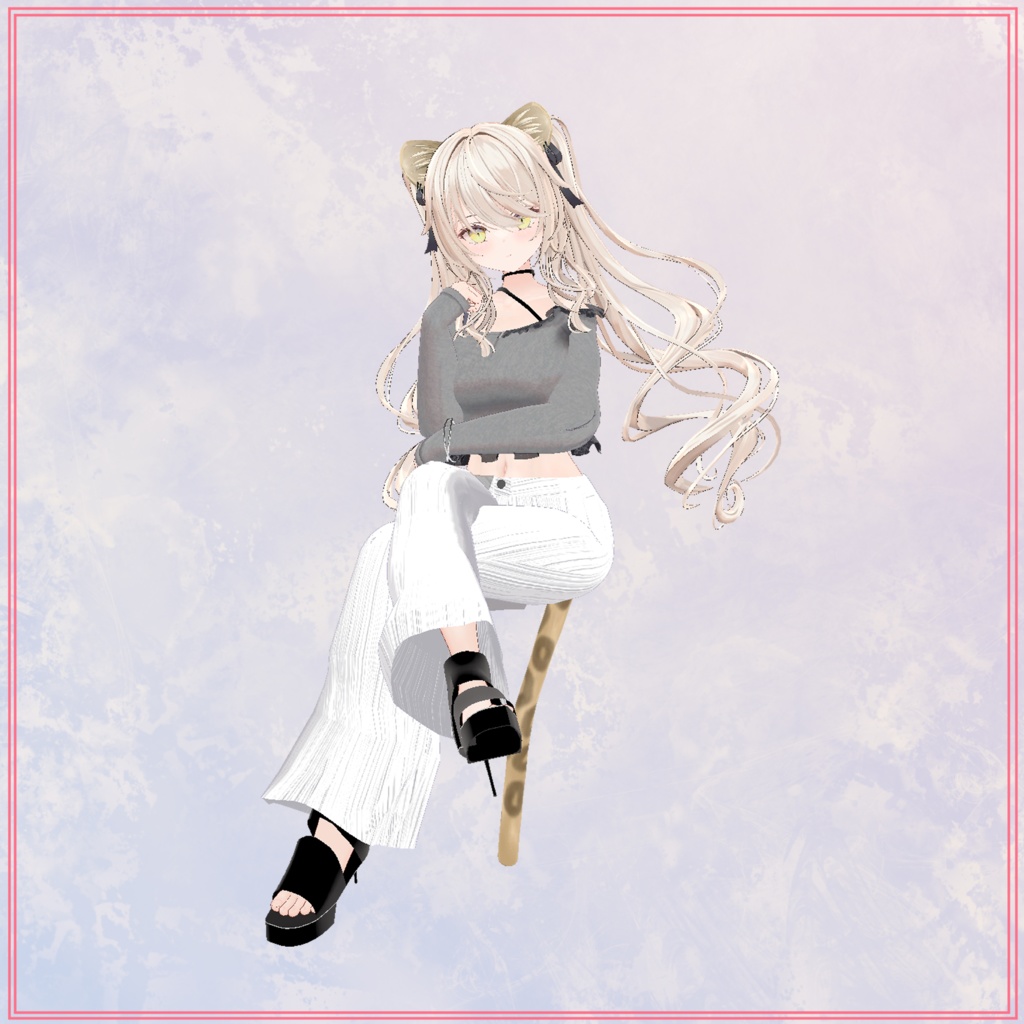 【けも耳】可愛いヒョウの耳としっぽ【複数アバター対応】