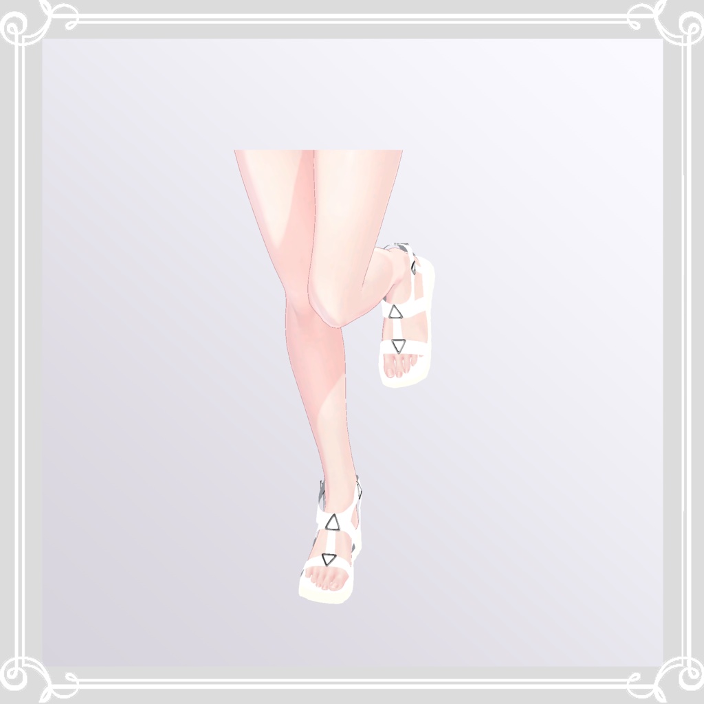 複数アバター対応.トライアングルサンダル2025【Vrchat想定衣装】