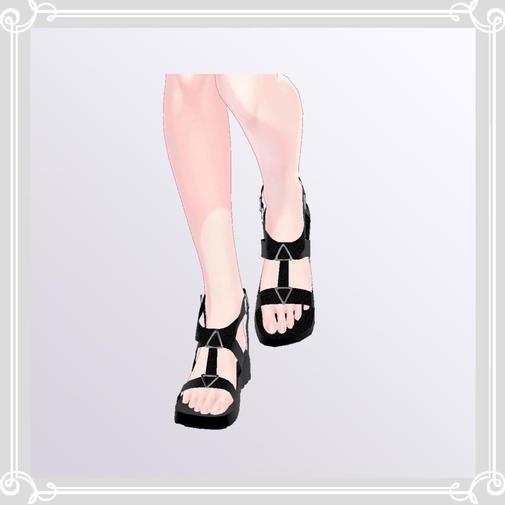 複数アバター対応.トライアングルサンダル2025【Vrchat想定衣装】