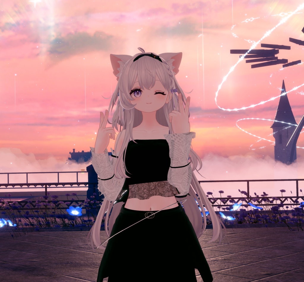 【複数アバター対応】 vent noir 【VRChat向け3D衣装】