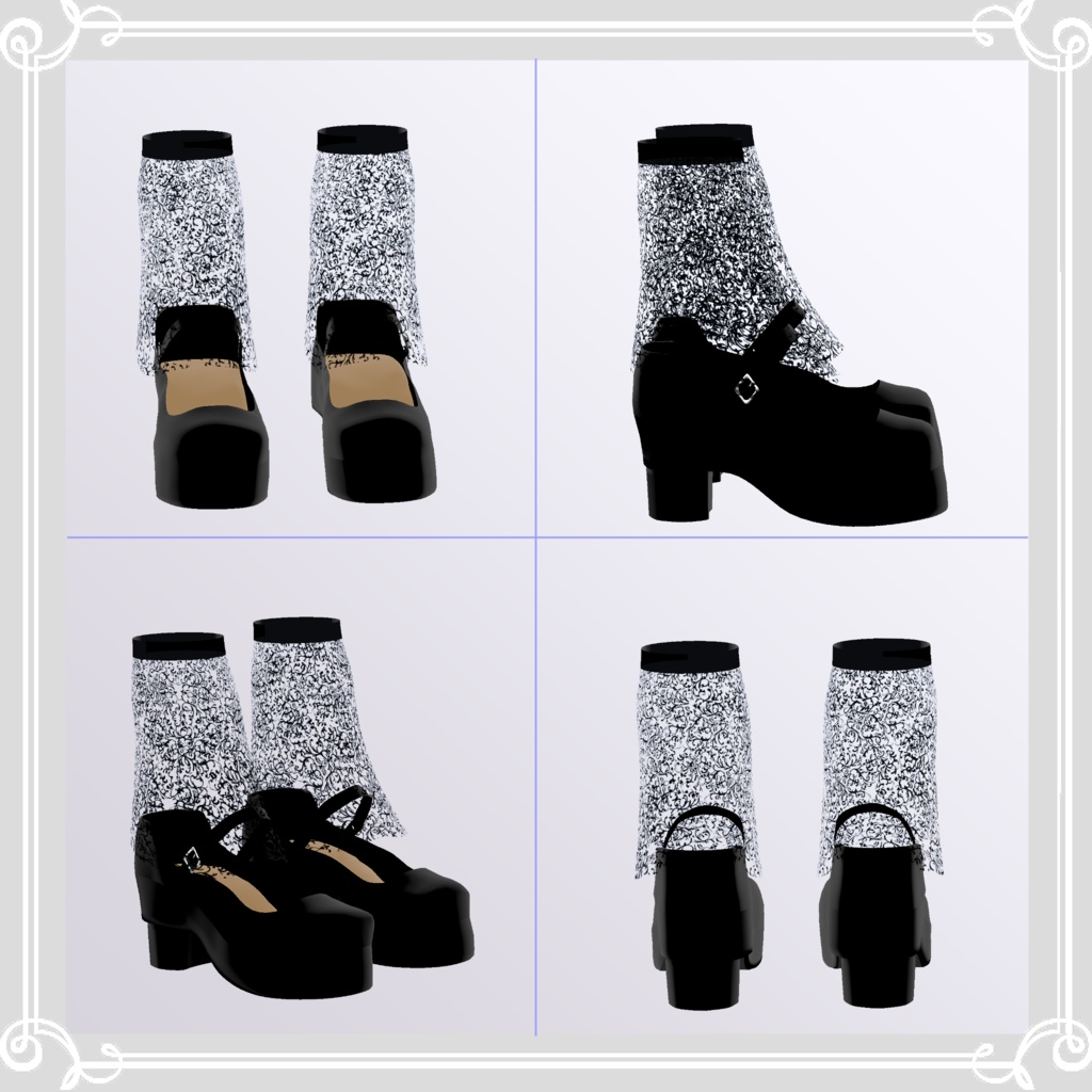 【複数アバター対応】 vent noir 【VRChat向け3D衣装】