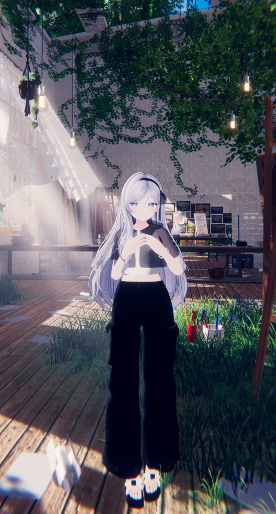 【複数アバター対応】 black pockets 【VRChat向け3D衣装】