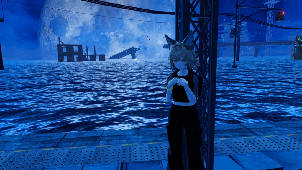 【複数アバター対応】 black pockets 【VRChat向け3D衣装】