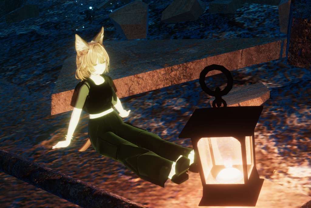 【複数アバター対応】 black pockets 【VRChat向け3D衣装】