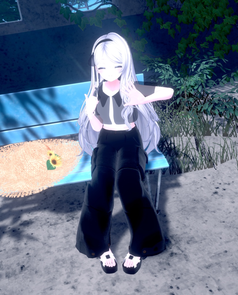 【複数アバター対応】 black pockets 【VRChat向け3D衣装】