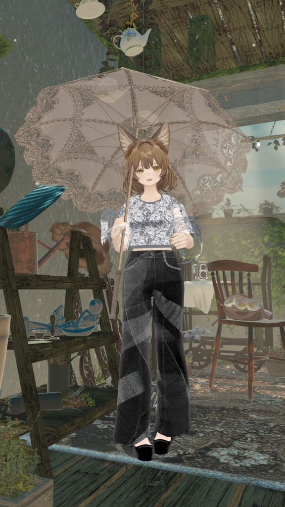 【複数アバター対応】 profound grayscale 【VRChat向け3D衣装】