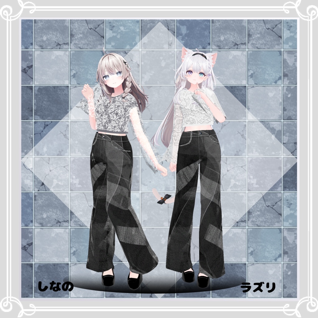 【複数アバター対応】 profound grayscale 【VRChat向け3D衣装】