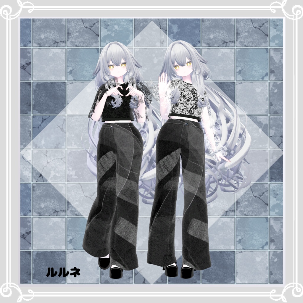 【複数アバター対応】 profound grayscale 【VRChat向け3D衣装】