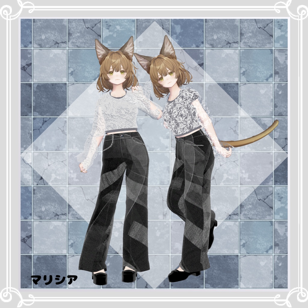 【複数アバター対応】 profound grayscale 【VRChat向け3D衣装】