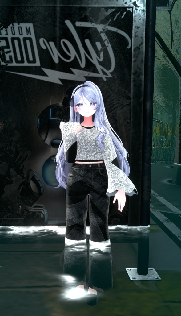 【複数アバター対応】 profound grayscale 【VRChat向け3D衣装】