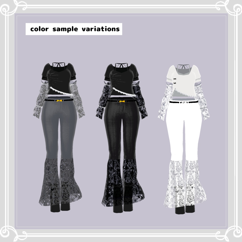 【複数アバター対応】 The flowers 【VRChat向け3D衣装】