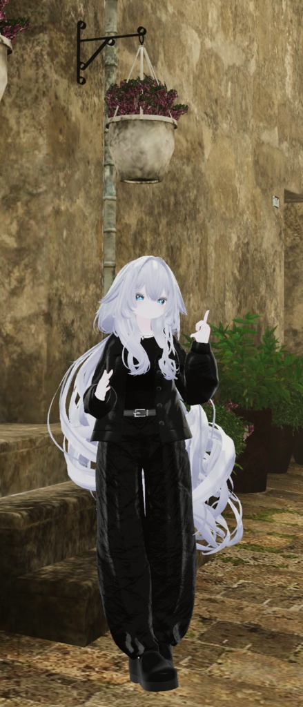 【複数アバター対応】 Leather nail 【VRChat向け3D衣装】