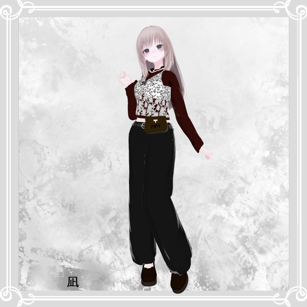 【複数アバター対応】 perfume bustier 【フェミニンビスチェーパンツスタイルコーデ】