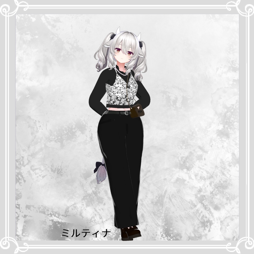 【複数アバター対応】 perfume bustier 【フェミニンビスチェーパンツスタイルコーデ】