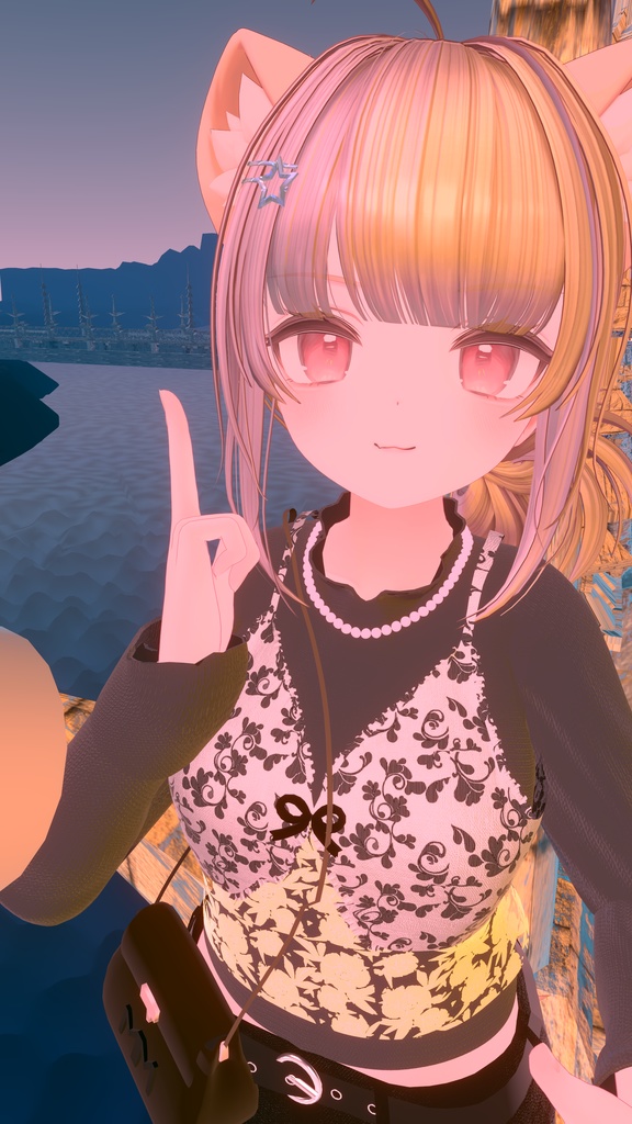 【複数アバター対応】 perfume bustier 【フェミニンビスチェーパンツスタイルコーデ】