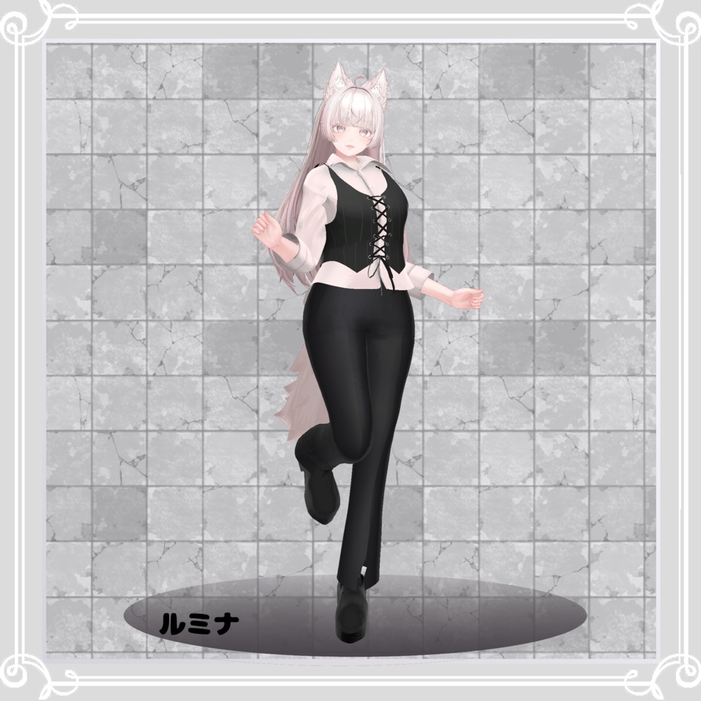 【複数アバター対応】 coolLady 【カジュアルクール-パンツスタイルコーデ】