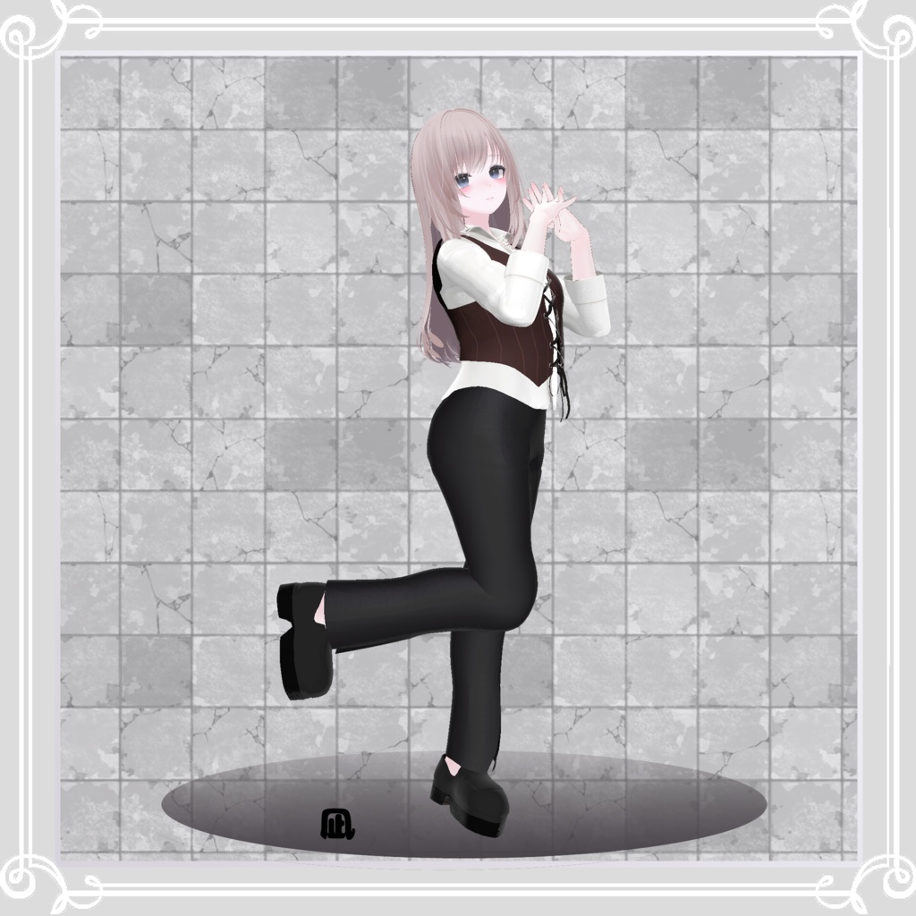 【複数アバター対応】 coolLady 【カジュアルクール-パンツスタイルコーデ】