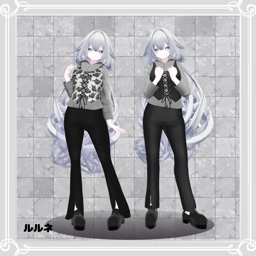 【複数アバター対応】 coolLady 【カジュアルクール-パンツスタイルコーデ】