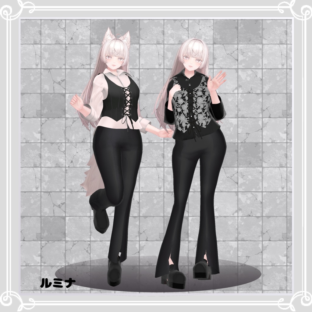 【複数アバター対応】 coolLady 【カジュアルクール-パンツスタイルコーデ】