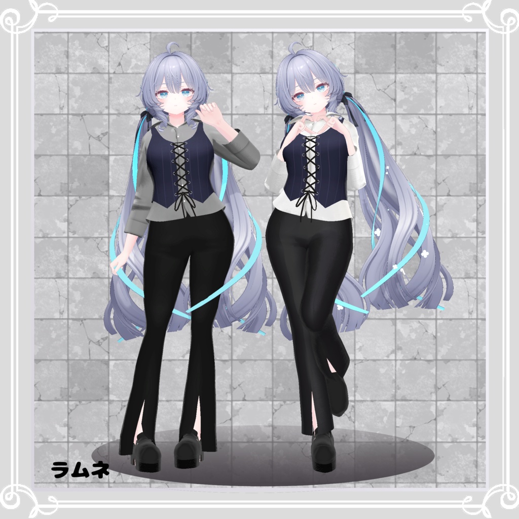 【複数アバター対応】 coolLady 【カジュアルクール-パンツスタイルコーデ】