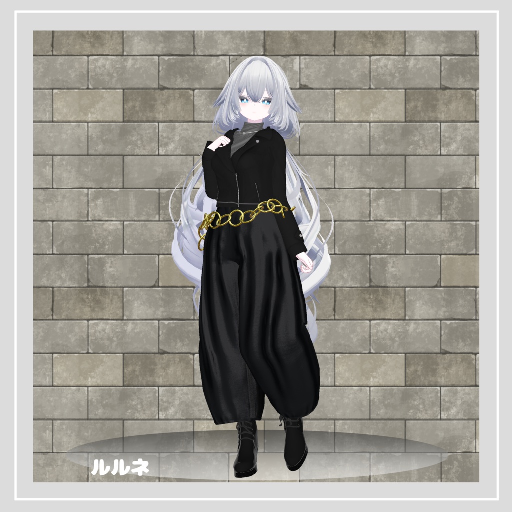 【複数アバター対応】 Dance with Dance 【ブラックコーデ-パンツスタイル】