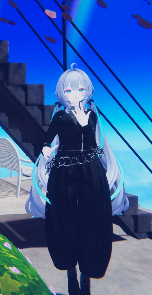 【複数アバター対応】 Dance with Dance 【ブラックコーデ-パンツスタイル】