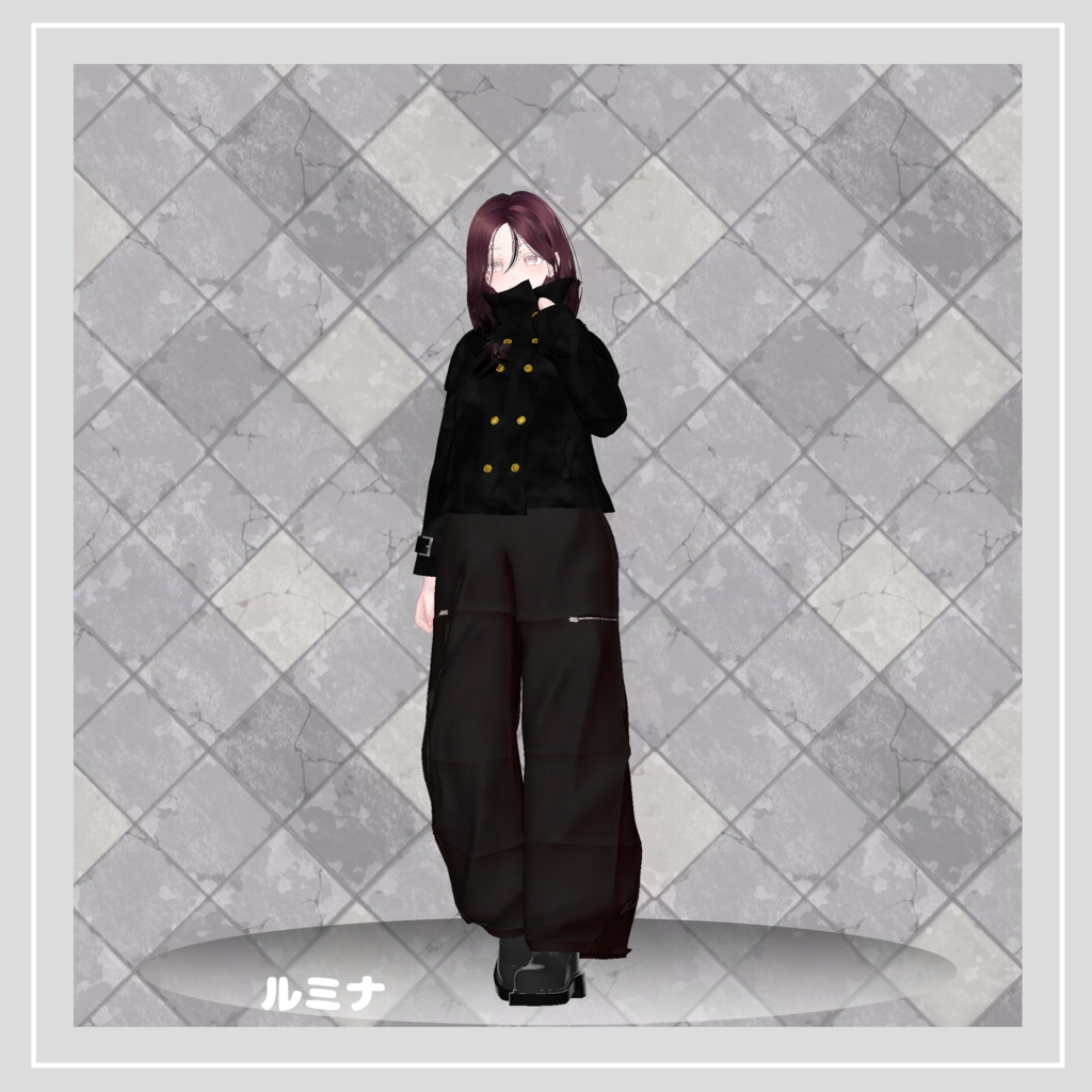 【複数アバター対応】 angelo nero 【テック-ストリートパンツスタイル】