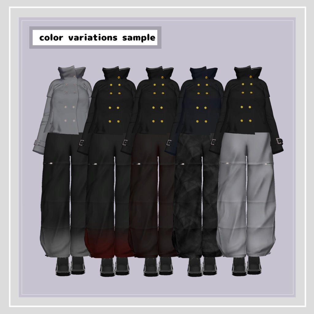 【複数アバター対応】 angelo nero 【テック-ストリートパンツスタイル】