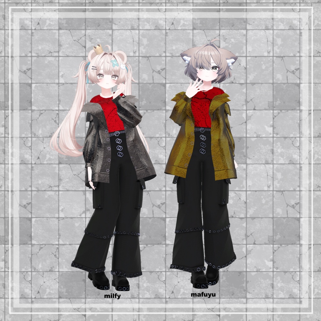 【ダークモード・パンツスタイル】Subcul Royal【複数アバター対応】
