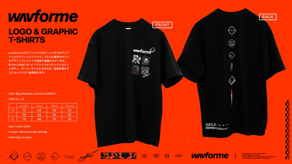 wavforme LOGO&GRAPHIC T-shirts