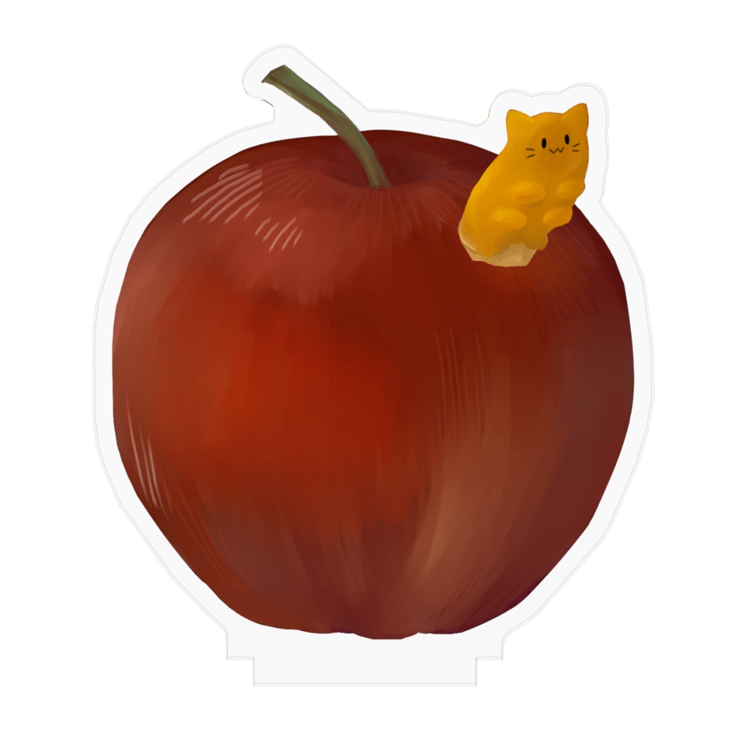 にゃんぷっぷーアクリルスタンド(りんごからコォニャニャチワァーッ!)