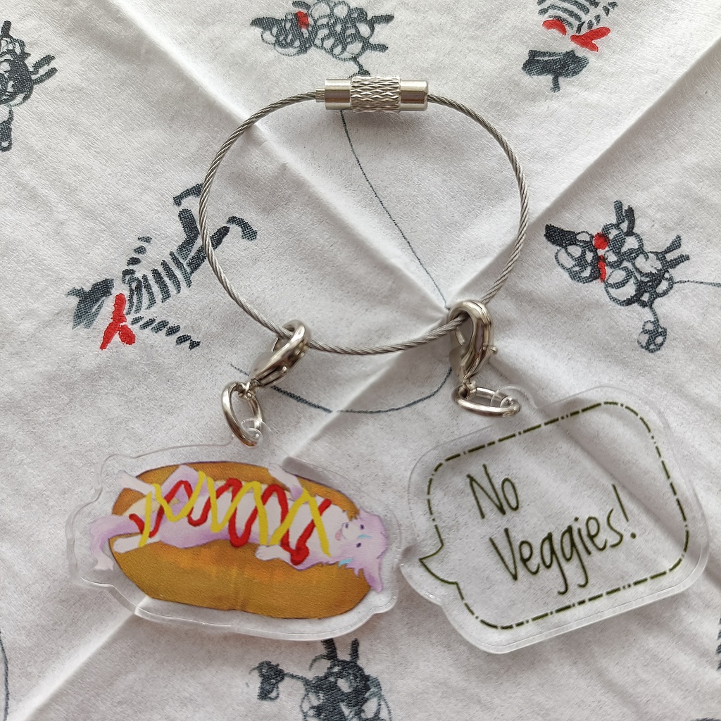 ホット(ルイ)ドック2連アクリルチャーム