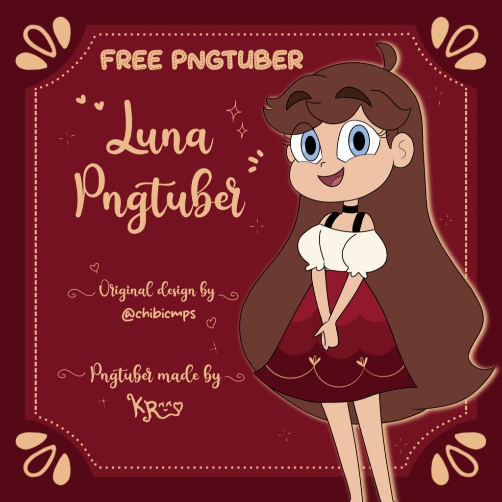 ☆[FREE PNGTUBER] Luna pngtuber 🌜🦋✨️ | Free to use | veadotube mini☆