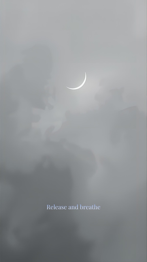 癒しの月のメッセージ壁紙セット|Moon Gentle Affirmation Wallpaper – by mayuun