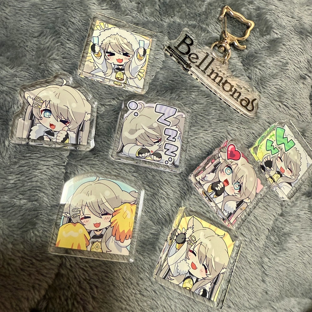 【現品のみ】ミニアクリルスタンド、ロゴキーホルダー