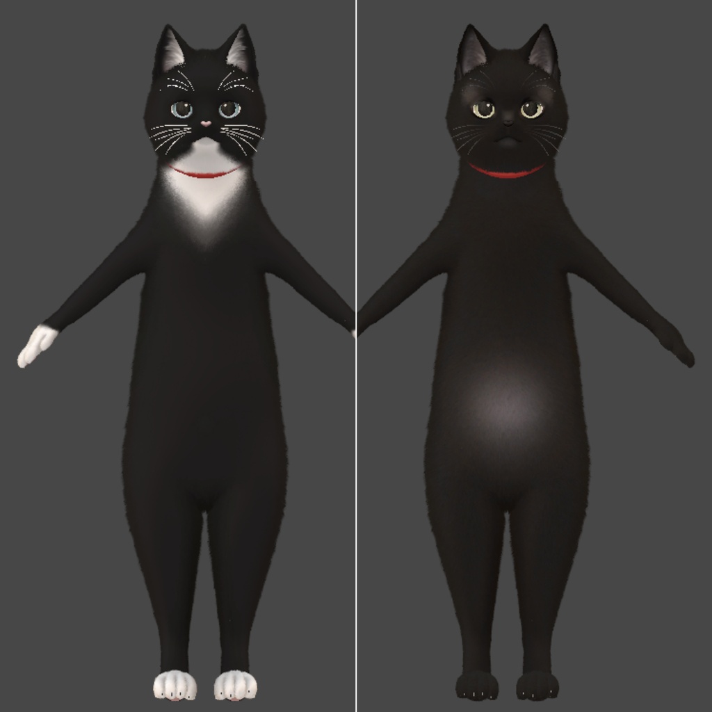 【VRC】にゃにゃまる対応黒猫テクスチャ