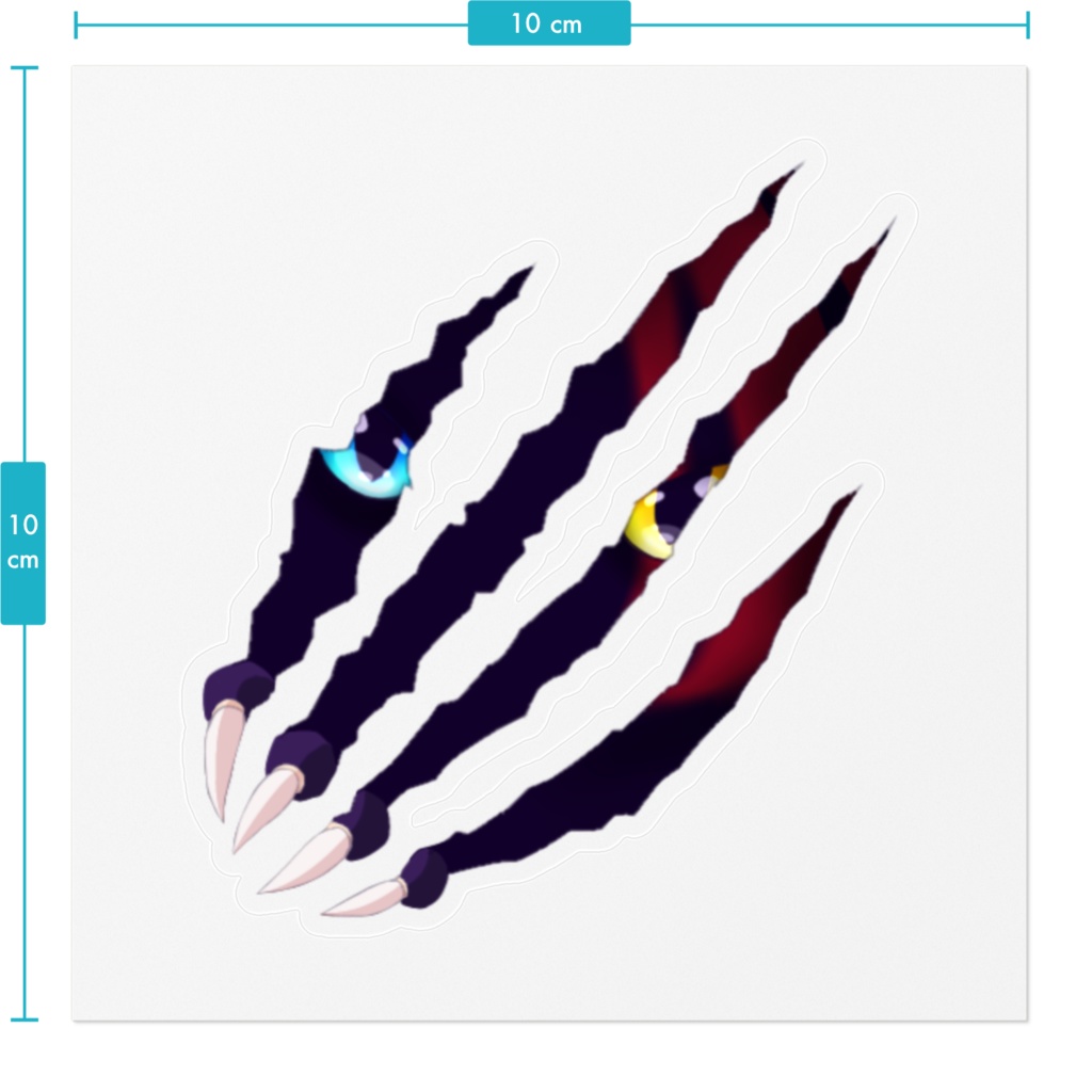 猫丞ステッカー(透明)