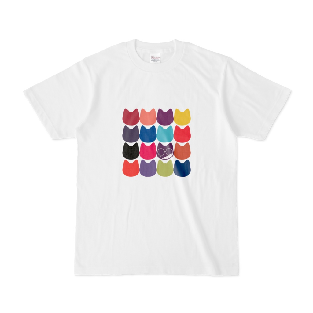 猫丞ニヤリTシャツ(白)