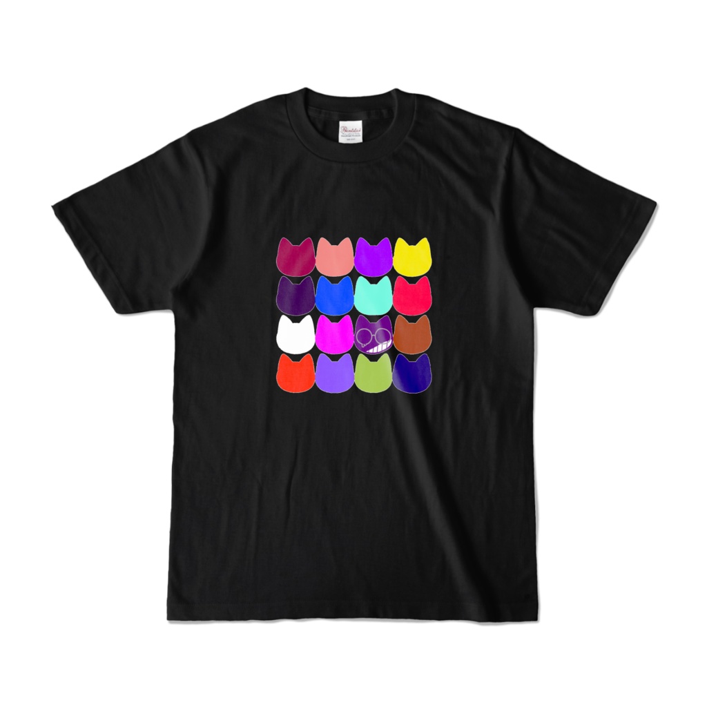 猫丞ニヤリTシャツ(黒)