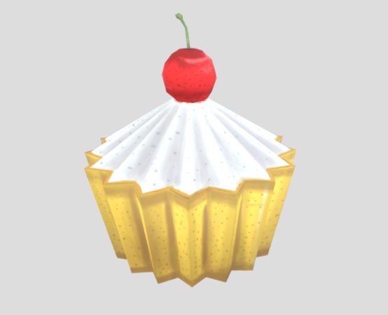 3D (様式化)カップケーキ