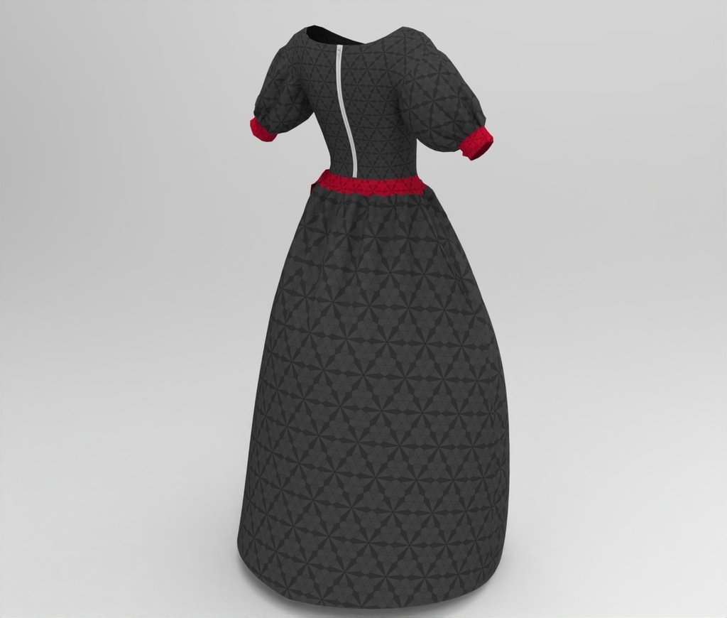 3Dブラックドレス