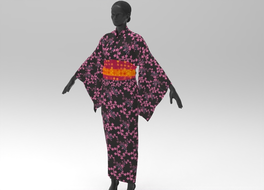 3D浴衣ドレス(女性)