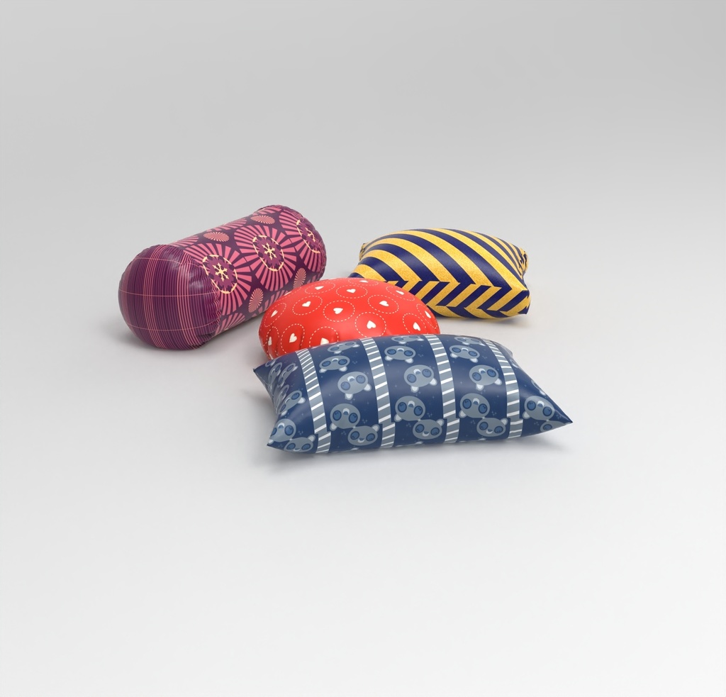 3D 枕(4モデル)/ Pillow(4 Models)
