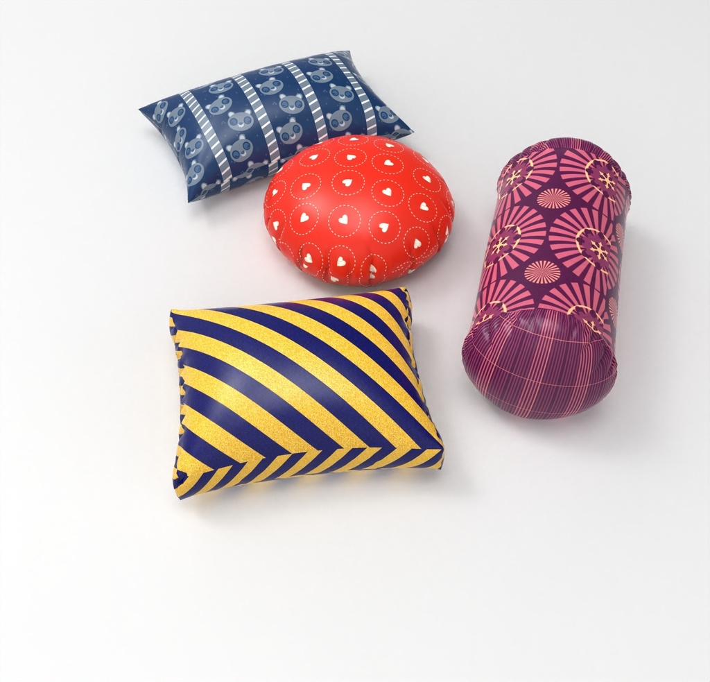 3D 枕(4モデル)/ Pillow(4 Models)