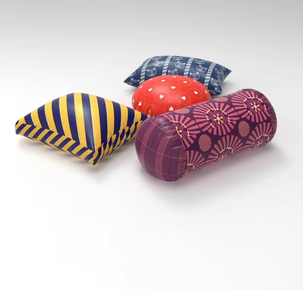 3D 枕(4モデル)/ Pillow(4 Models)