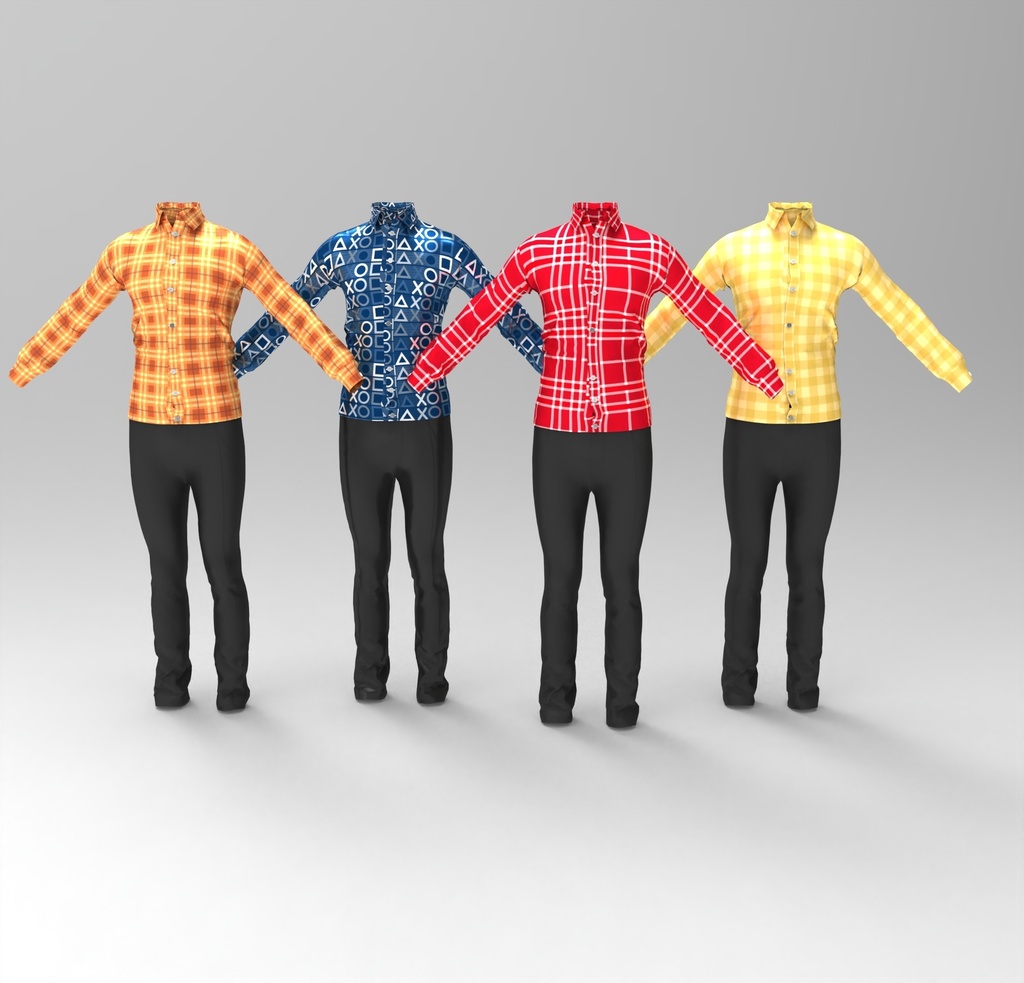 3D衣装【シャツ＋パンツ（4色）】/ shirt + pant outfit