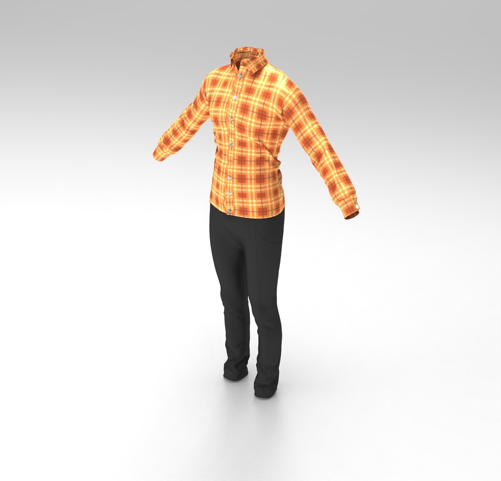 3D衣装【シャツ+パンツ(4色)】/ shirt + pant outfit
